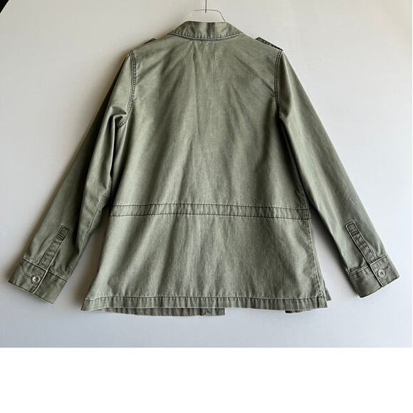 VTG Womens Levi's Olive Utility Jacket Hippie Indie Grunge Y2K Boho Gorpcore XL - Picture 7 of 9